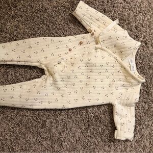 Zara Cream Floral Kids Footie